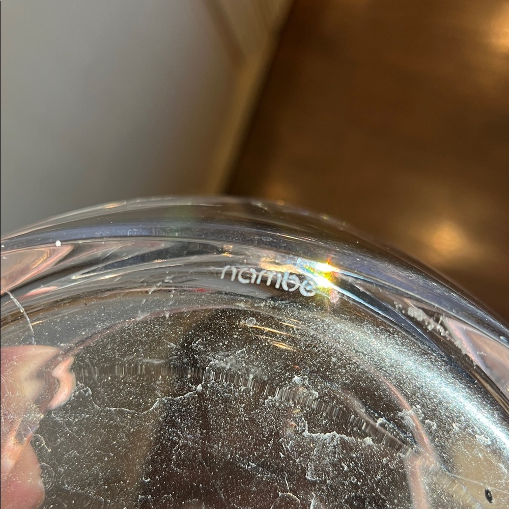 Nambe Elegant Clear Glass Bowl - Picture 2 of 3